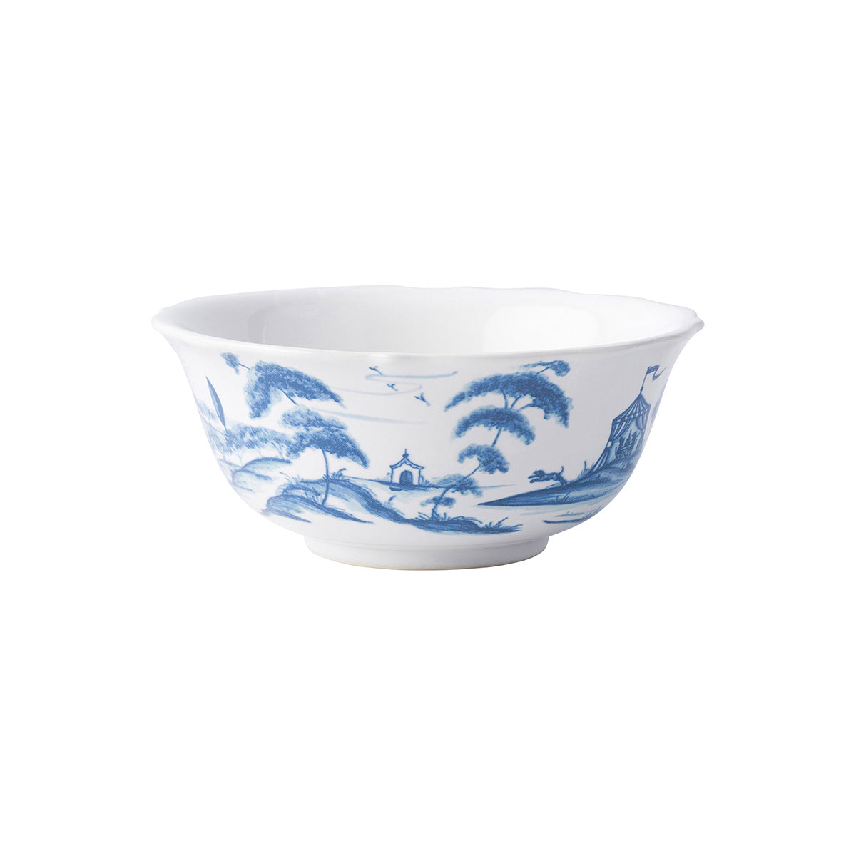 From our Country Estate Collection- Our bowls serve as perfect vessels for the morning cereal or your proverbial cherries. Life is lovely when you have a bowlful. Featuring: Hen House, Tea Party Tent, Apple Orchard, and Rose Arbor.