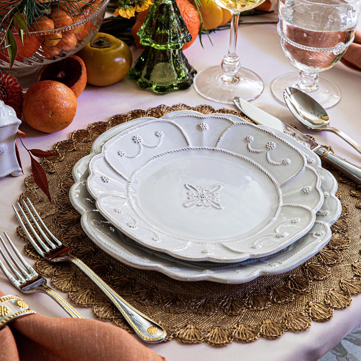 Jardins du Monde Dessert-Salad Plate - Whitewash – Shop Juliska