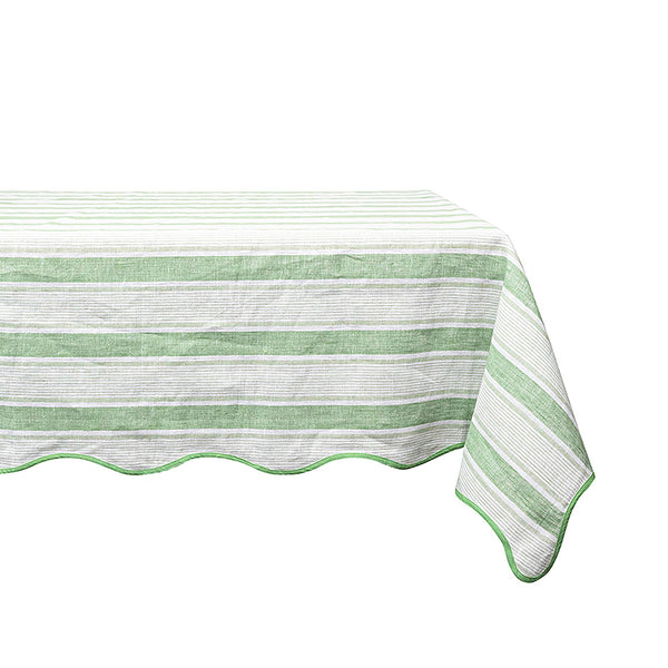 Cabana Stripe 60 in x 120 in Tablecloth - Seagrass – Juliska