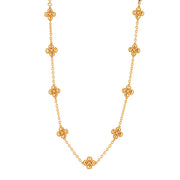 Berry Clover Double Sided Necklace, 16"+2" - Gold