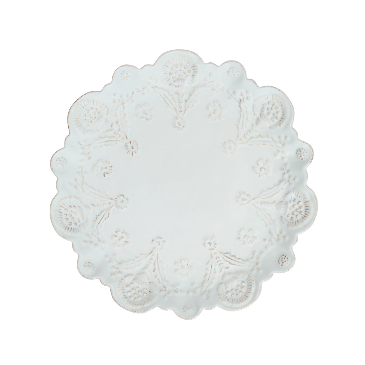 Berry & Thread Thistle Dessert/Salad Plate - Whitewash