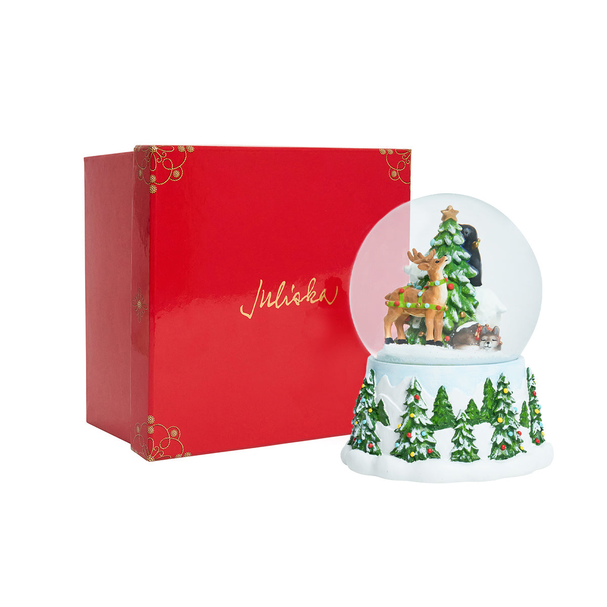 Berry & Thread North Pole Animal Snow Globe - styled table setting view