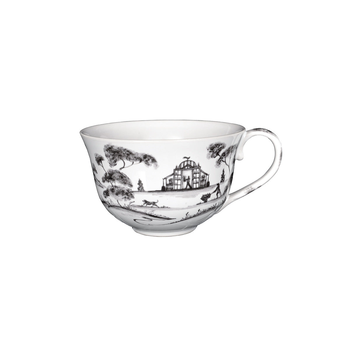 From our Country Estate Collection - We admit to a modicum of Prejudice but remain devotedly Prideful in our charming teacup that evokes positively romantic Senses and Sensibilities. Open the gate to an English garden a la Mansfield Park, sit in the shade with your cup of tea, and enjoy the verdure, for the most perfect of life's refreshments. Featuring: Tea Party Tent, Reading Pavilion, and Conservatory.
