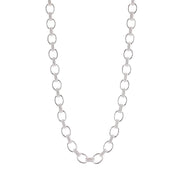 Cleopatra Small Link Necklace, 16"+2" - Silver
