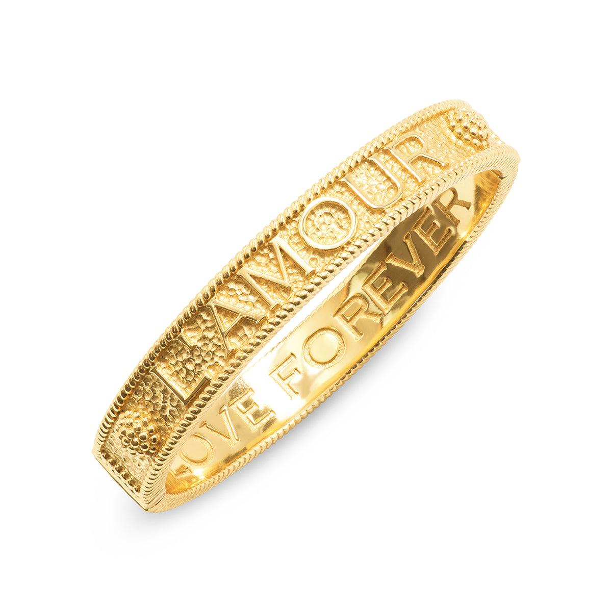 L'Amour Toujour Hinged Bangle - Gold – Shop Juliska