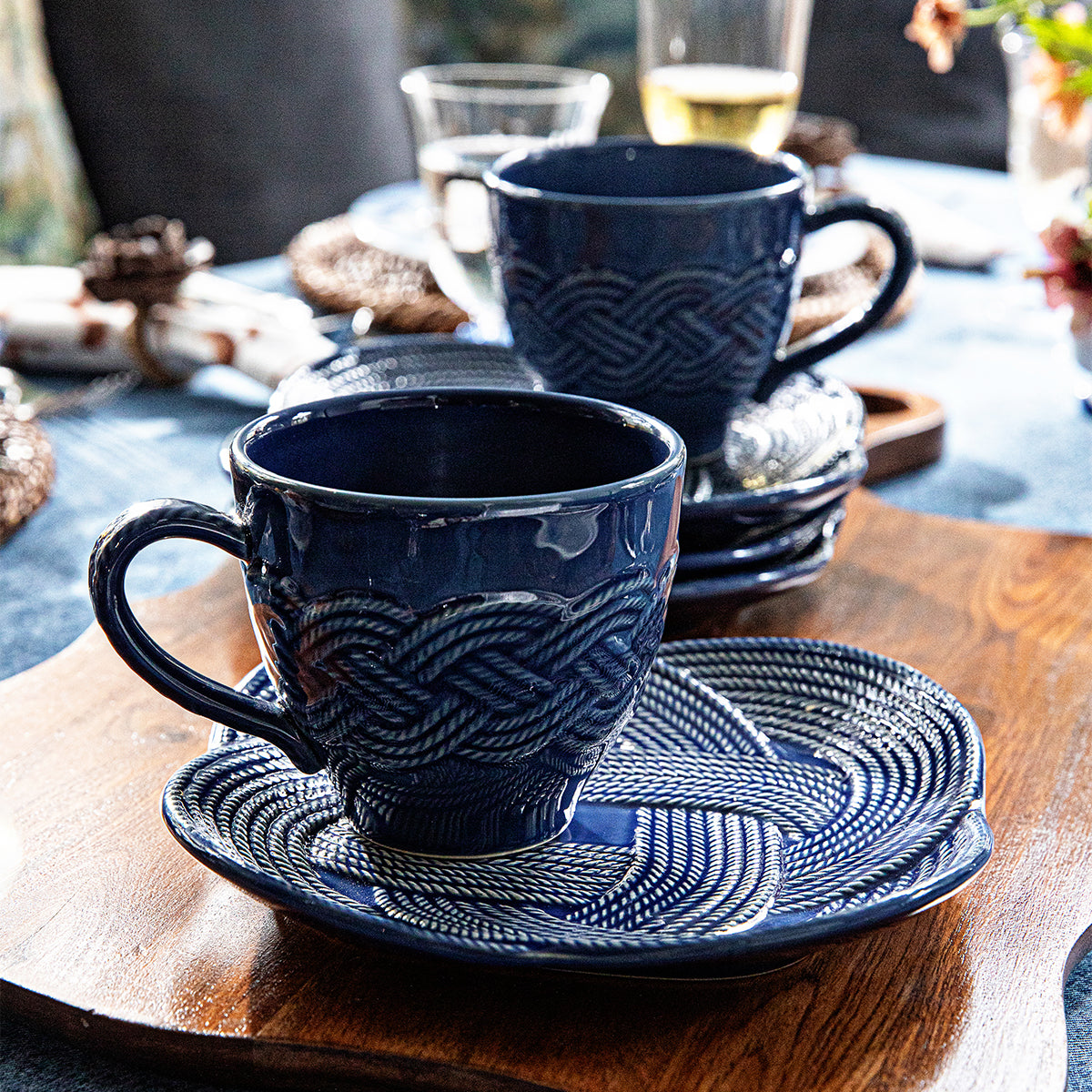 Le Panier Mystic Knot Mug - Denim - scale reference view
