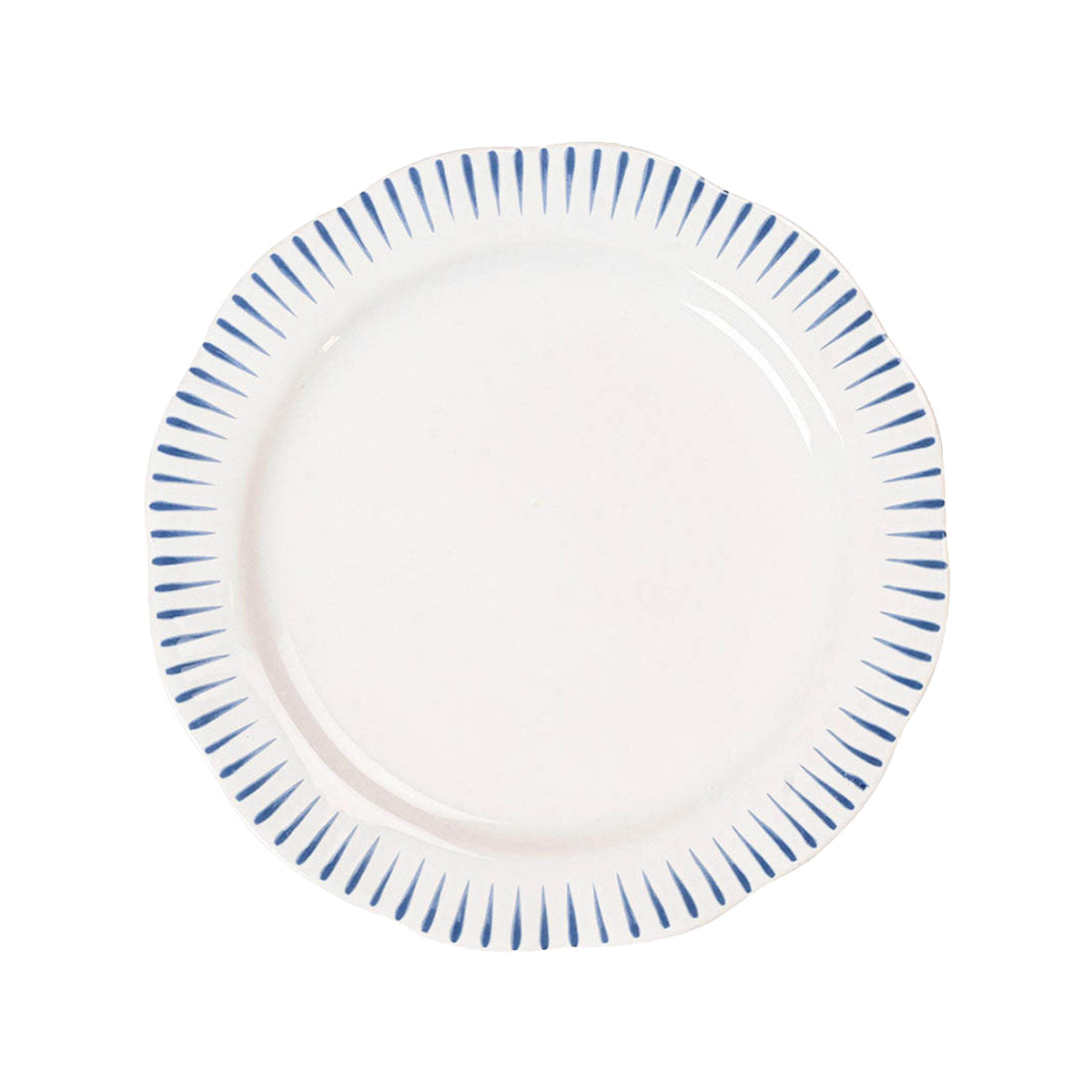 Sitio Stripe 16pc Place Setting - Delft Blue, lifestyle setting