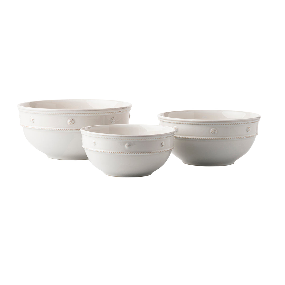 Berry & Thread Nesting Serving Bowl Set/3pc - Whitewash, alternate angle