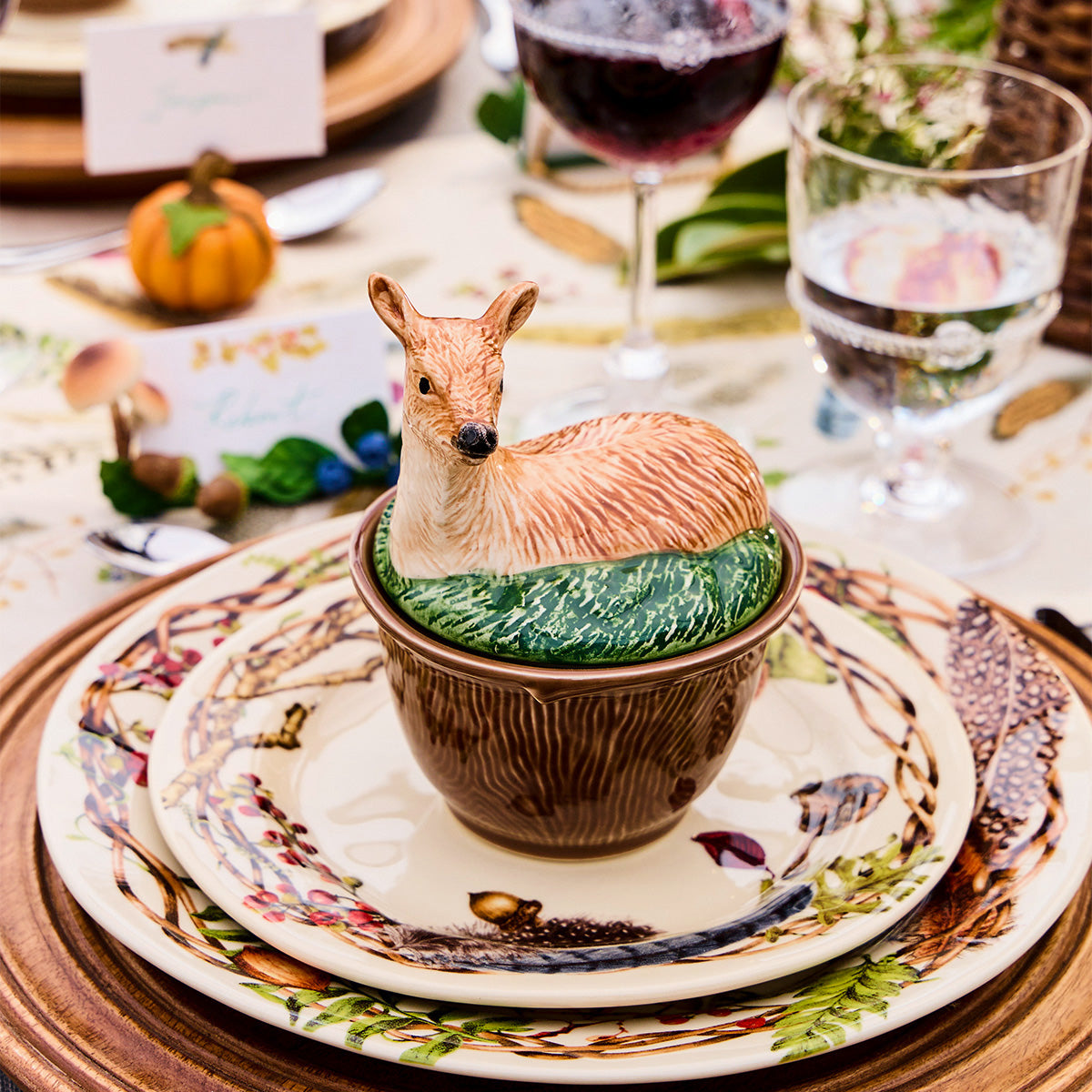 Forest Walk Deer Bowl with Lid - Multi – Juliska