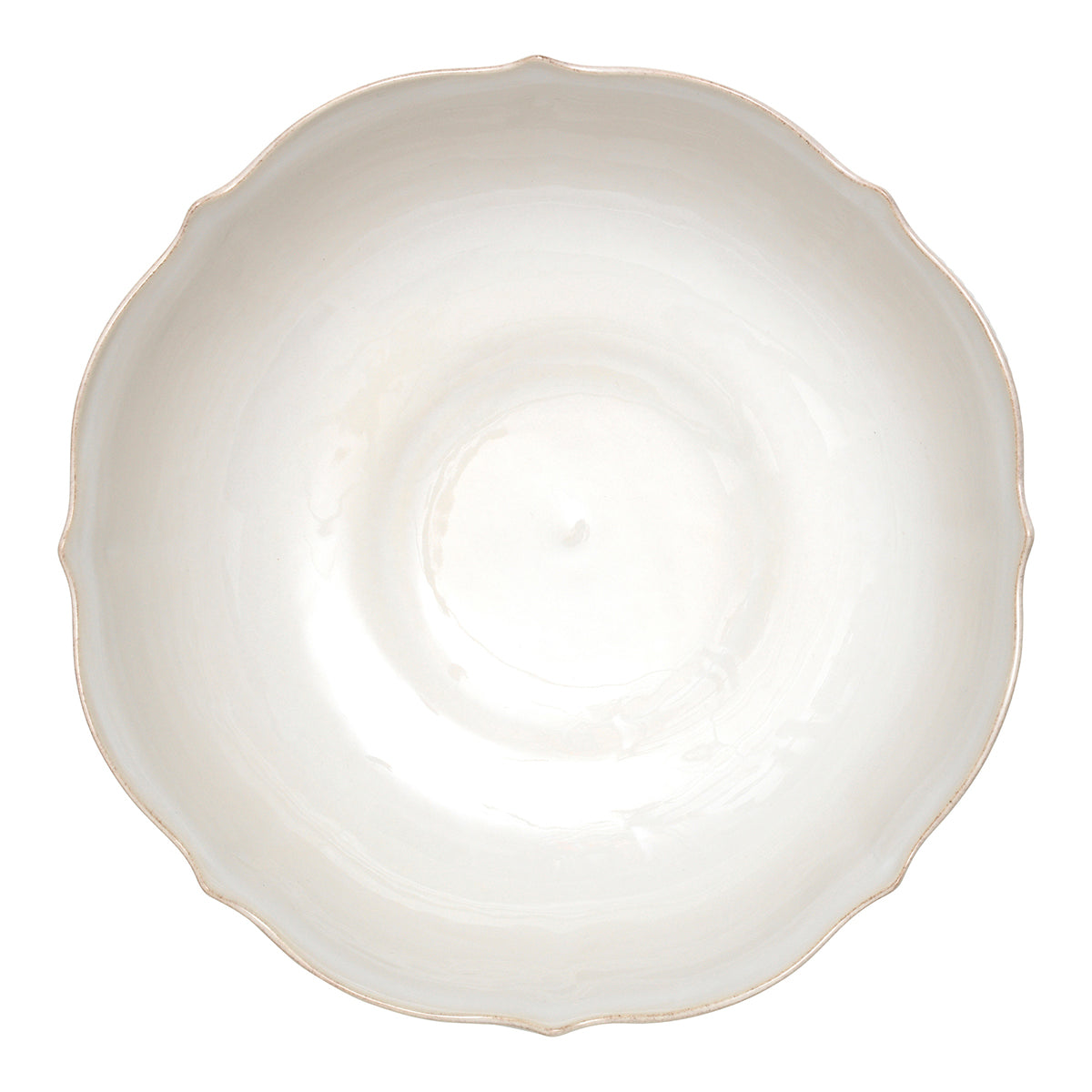 Berry & Thread 11" Footed Fruit Bowl - Whitewash, detail view