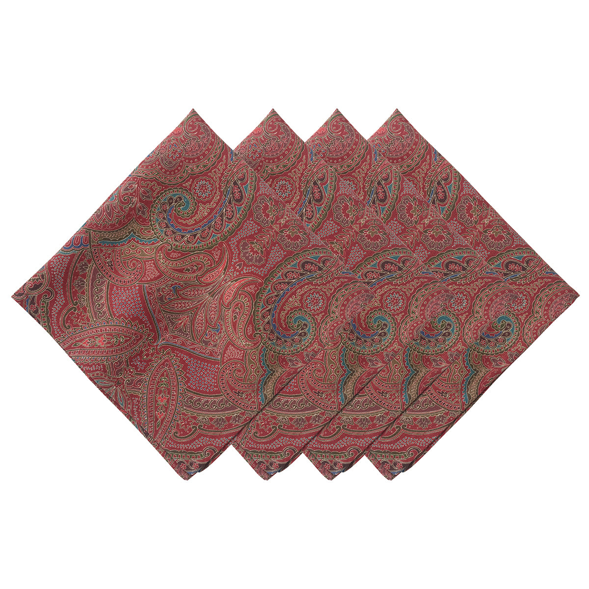 Paisley Napkin Set/4 - Red
