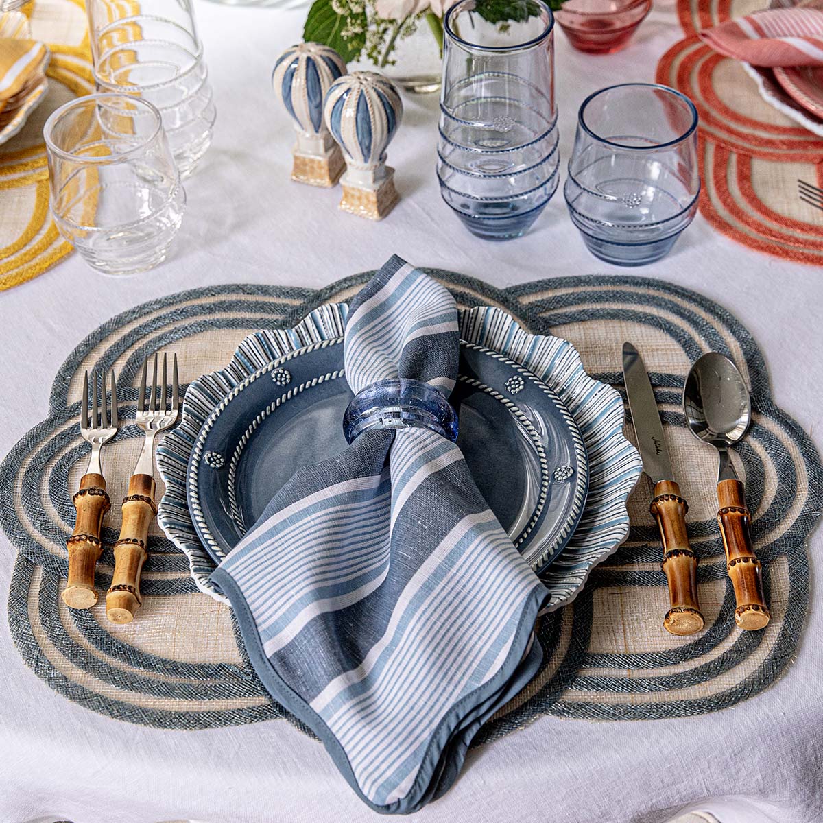 Cabana Stripe Napkin Set/4 - Ocean – Juliska