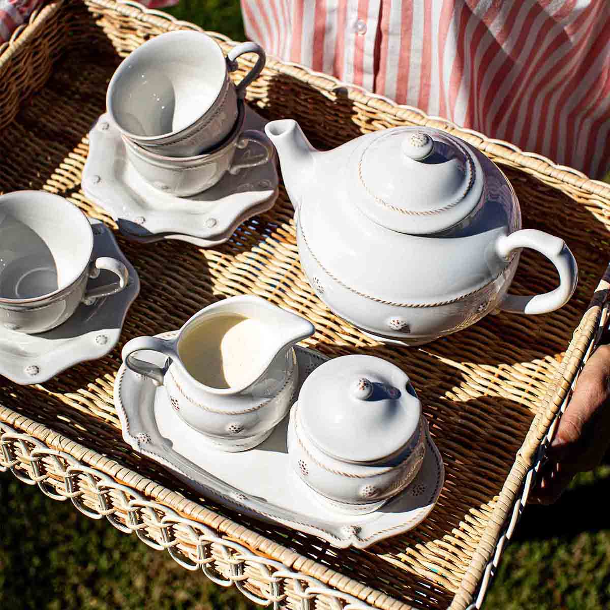 Berry & Thread Sugar and Creamer Set-3pc - Whitewash – Juliska