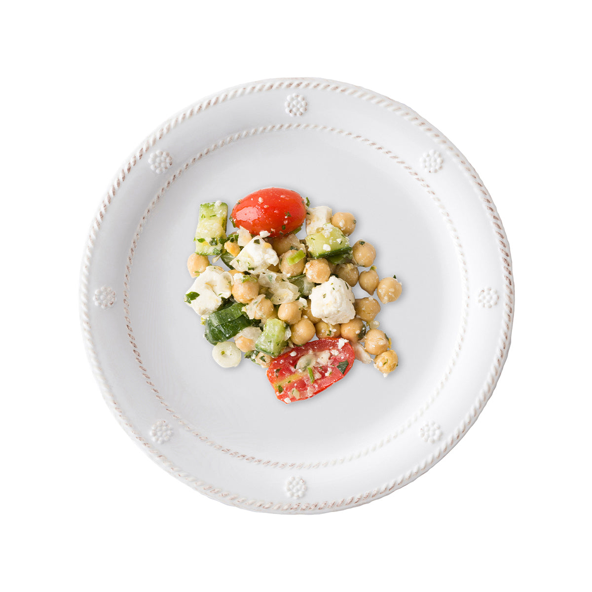 Berry & Thread Melamine Dessert-Salad Plate Set-4 - Whitewash