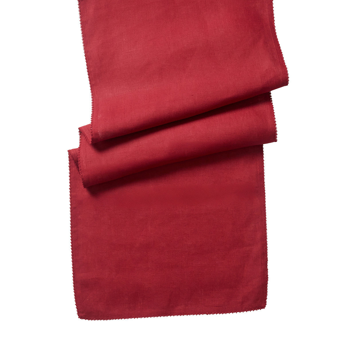Berry Scallop 18" x 90" Table Runner - Ruby