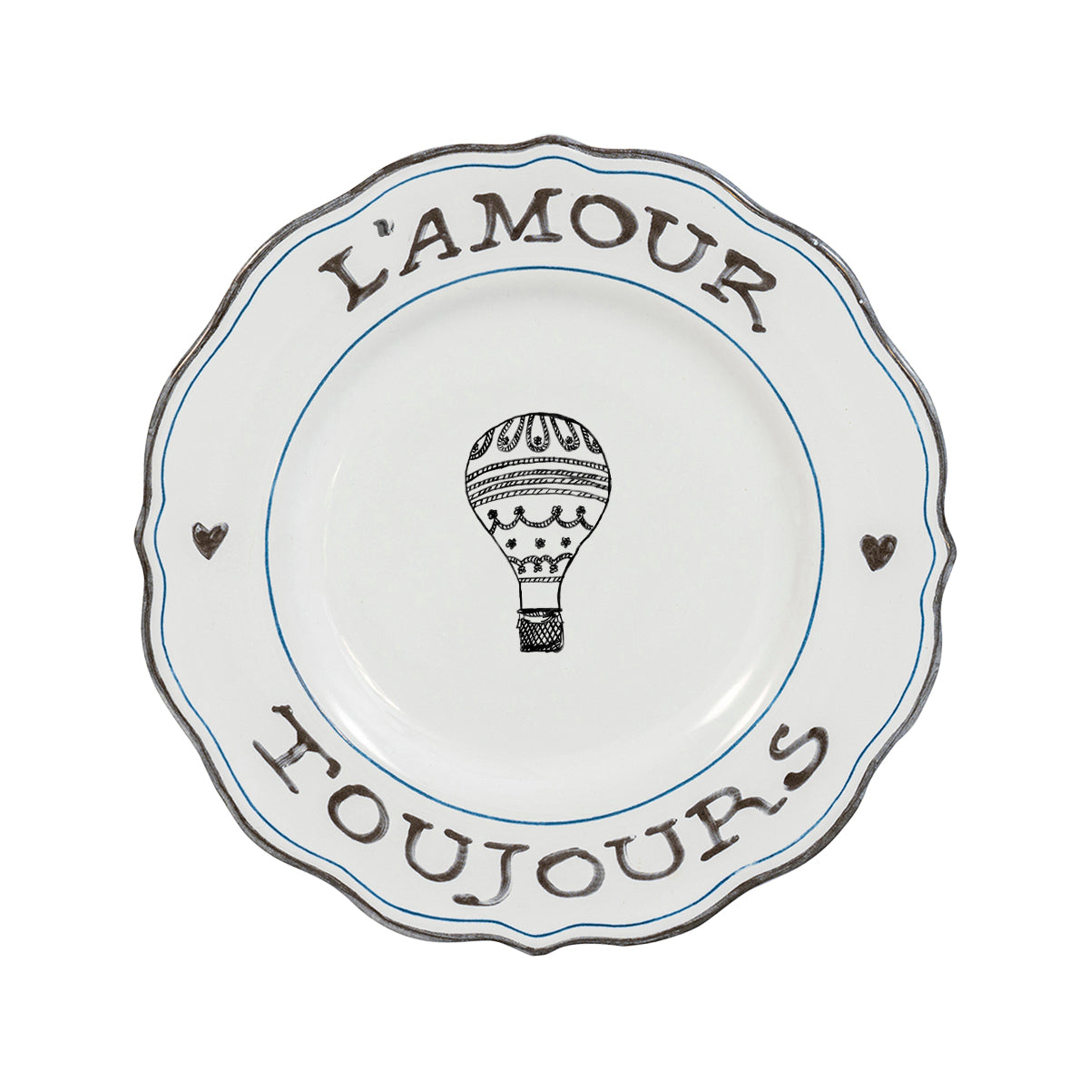 L'Amour Toujours Dessert/Salad Plate Assorted Set/4, alternate angle