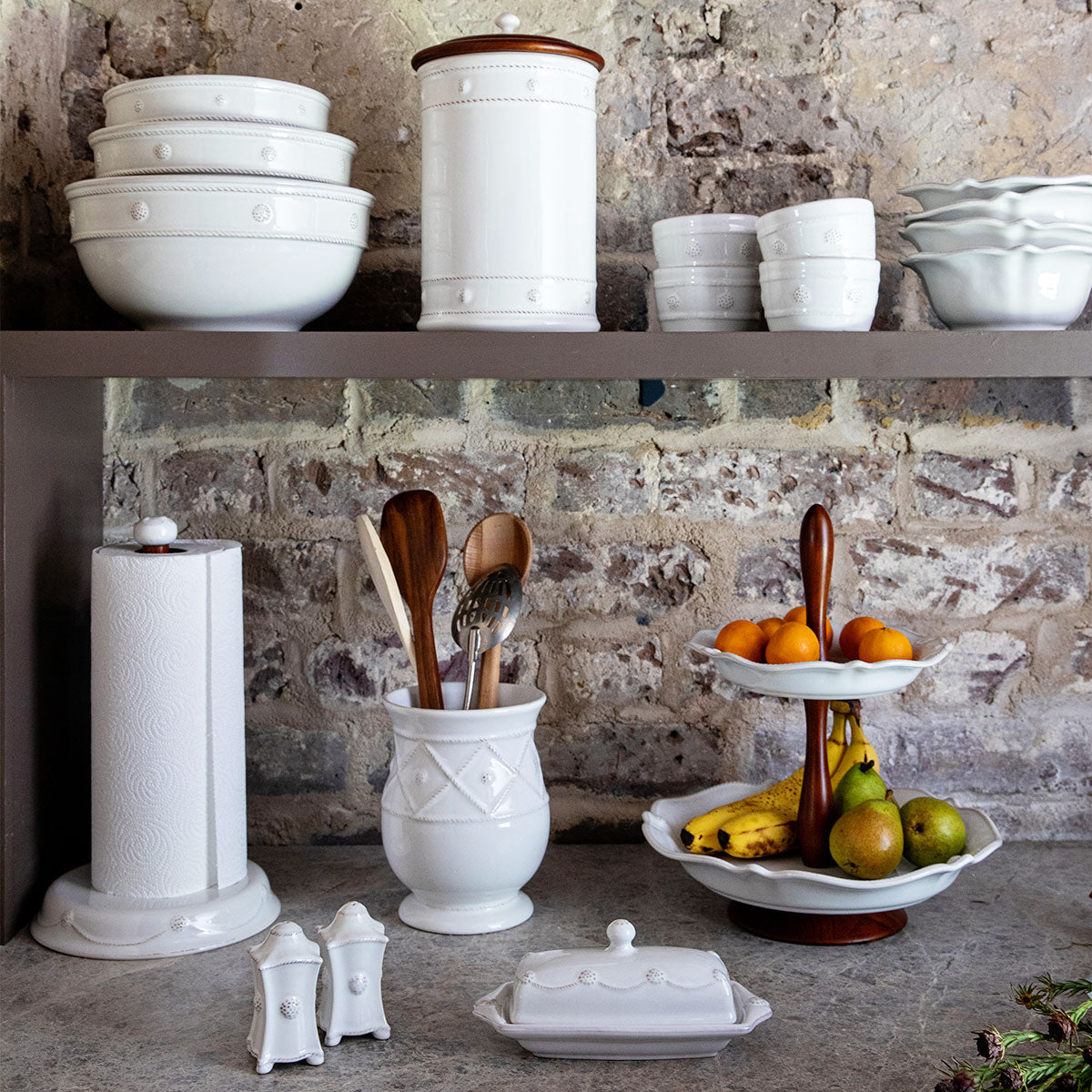 Berry & Thread Paper Towel Holder - Whitewash – Juliska