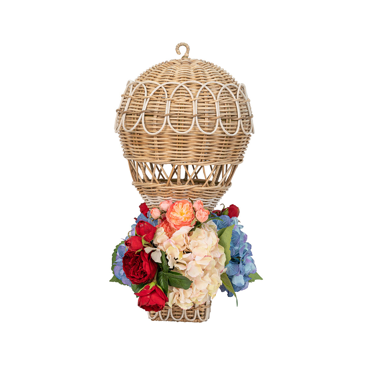 Provence Rattan 20" Hot Air Balloon, styled table setting view