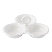 A joyful trio of our ceramic serving bowls are united by a ring-shaped handle that makes transporting nibbles a breeze - from cocktail mixes on the veranda to homemade preserves for tea.