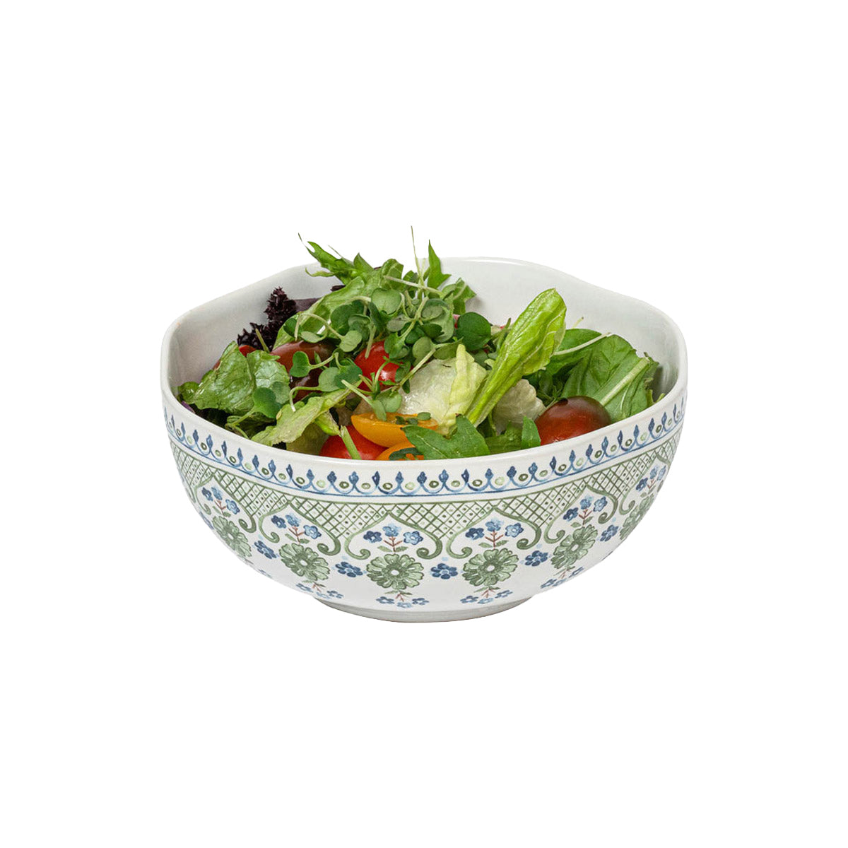 Villa Seville Cereal/Ice Cream Bowl - Chambray, styled table setting view