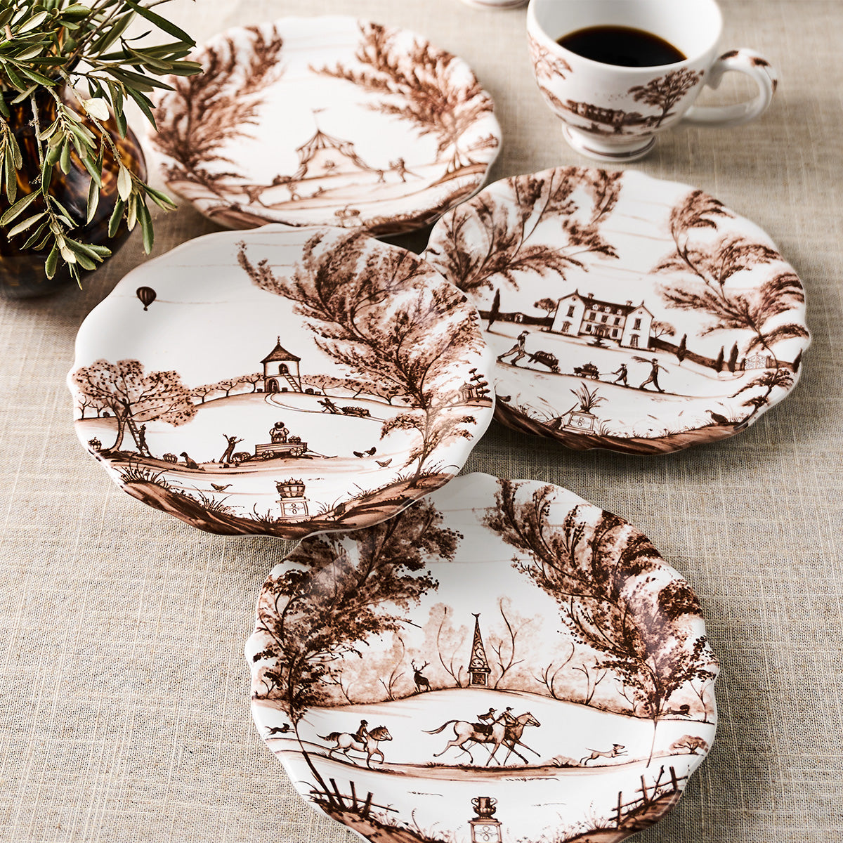 Country Estate Harvest Party Plate Assorted Set/4 - Sepia – Juliska