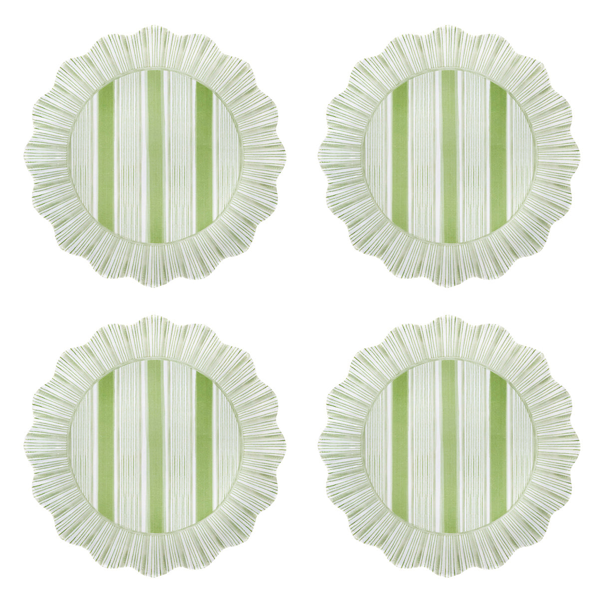 Stripe salad plate by Juliska, alternate angle