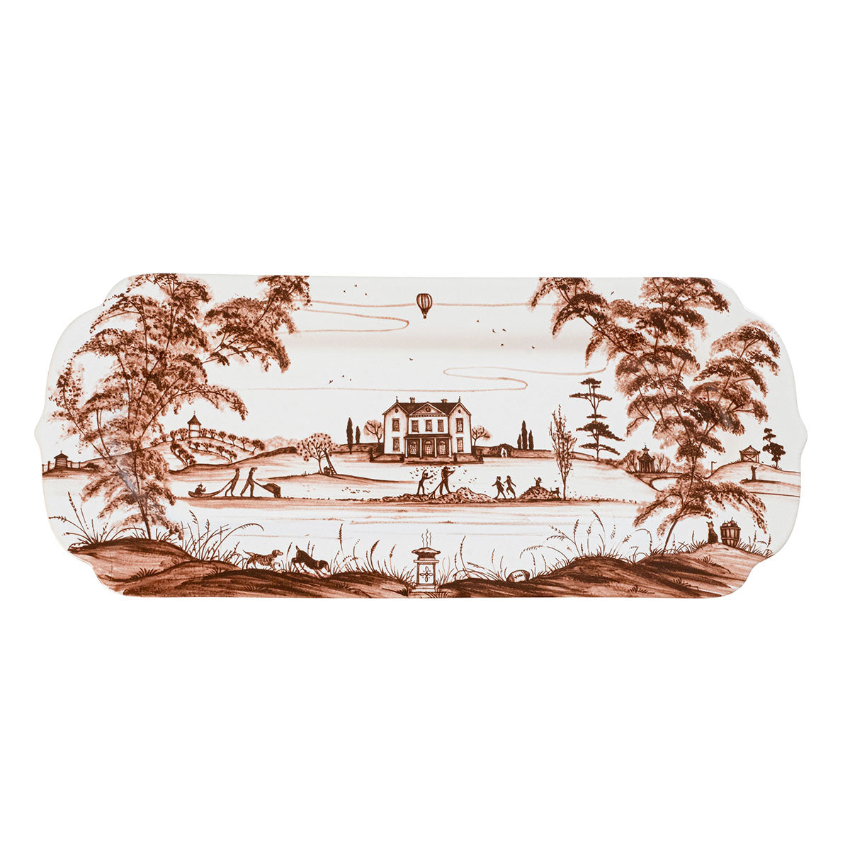 Country Estate Harvest 15" Hostess Tray - Sepia