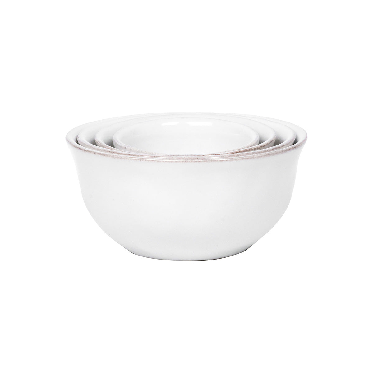 Nesting Prep Bowl Set/4pc - Whitewash
