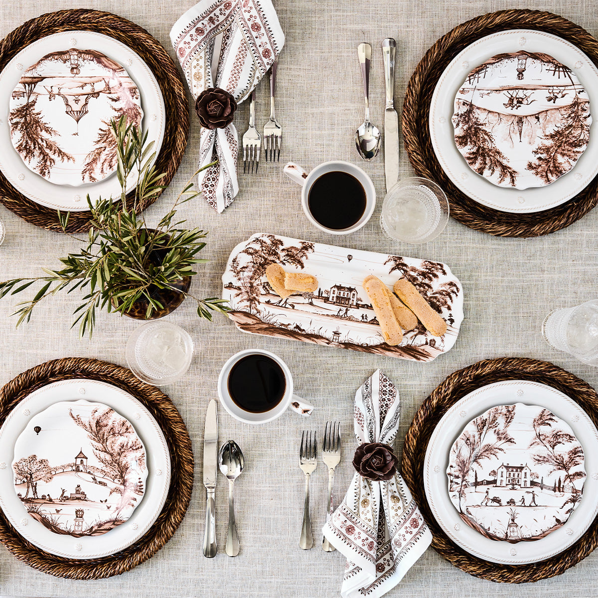 Country Estate Harvest Party Plate Assorted Set/4 - Sepia – Juliska