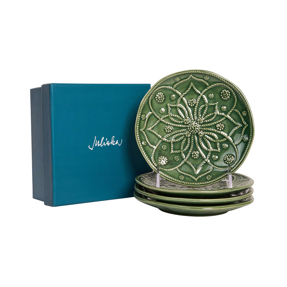Jardins Du Monde Side/Cocktail Plate Assorted Set/4 - Basil – Juliska