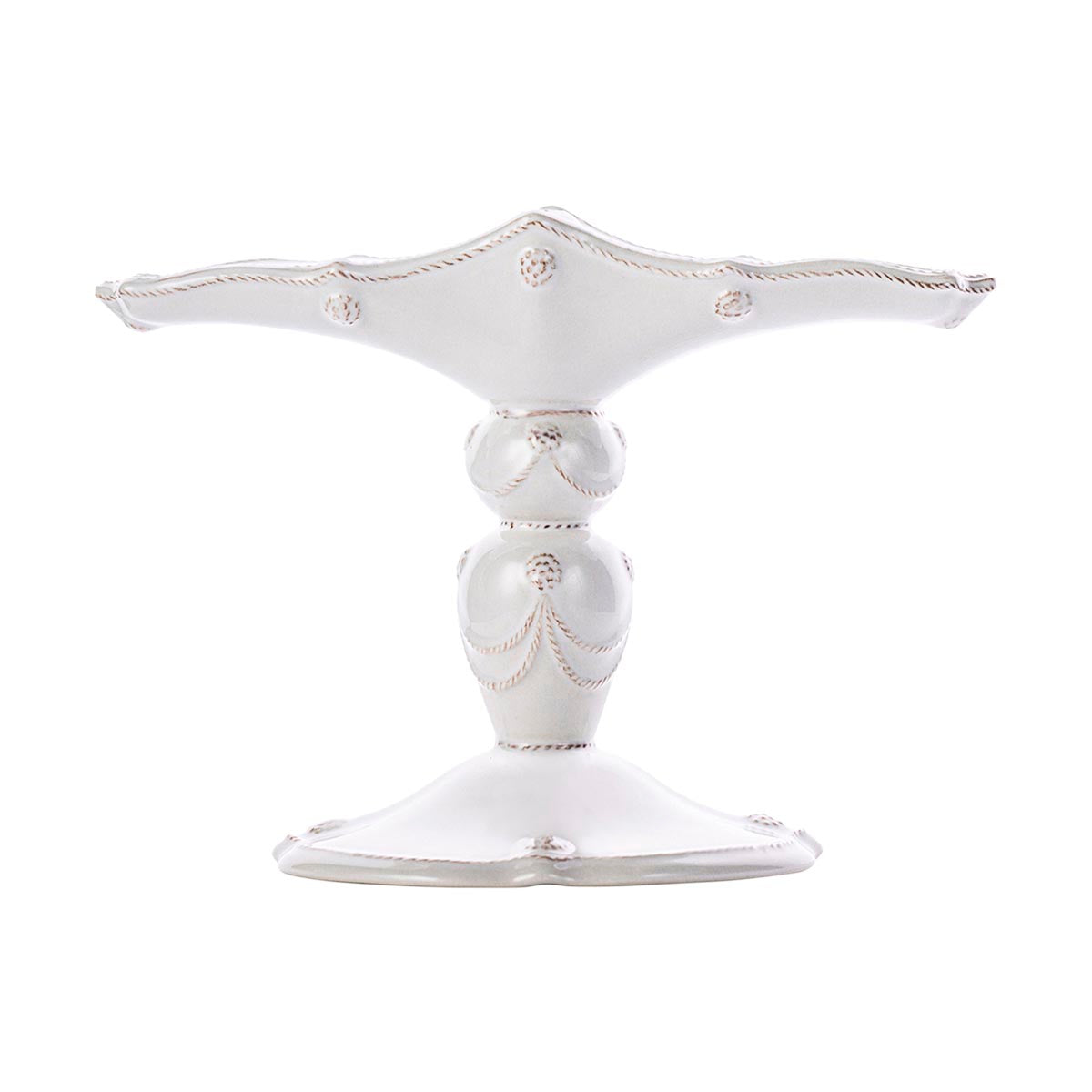 Celebrate the Festival of Lights with this elegant menorah in our iconic Berry & Thread pattern. Featuring a beautifully sculpted pedestal embellished with subtle detailing and scalloped flourishes, you may just want to keep this pretty piece on your mantel year-round. 