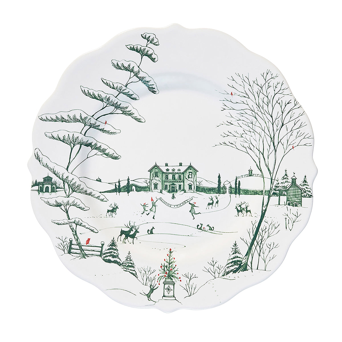 Country Estate Winter Frolic 4pc Place Setting - Evergreen - detail view