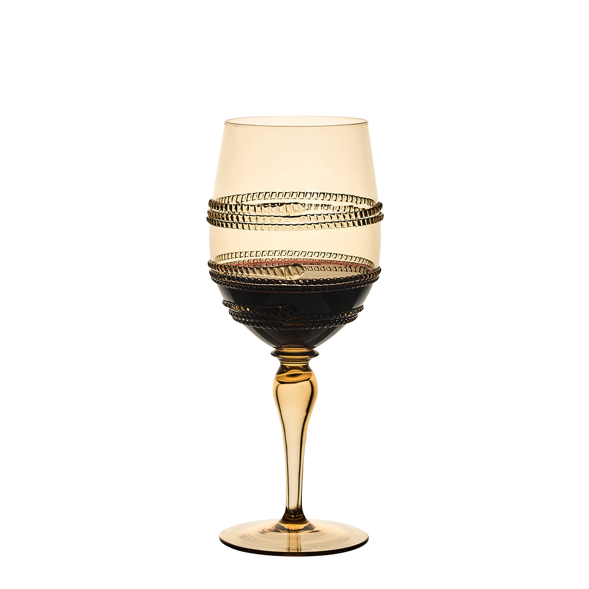 Ella Wine Glass - Amber - styled table setting view
