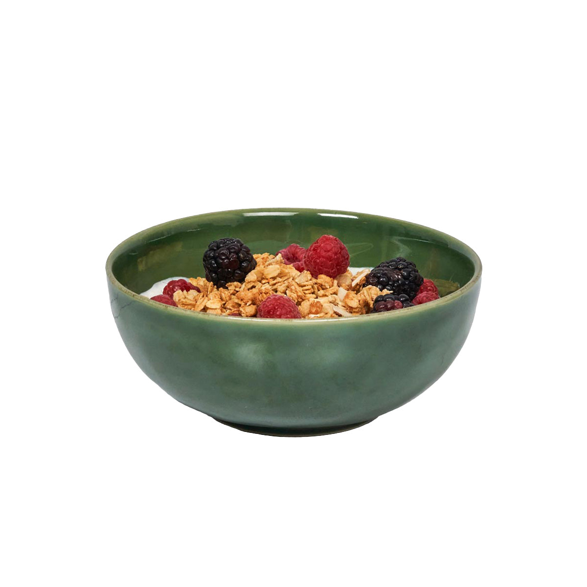 Puro Cereal/Ice Cream Bowl - Basil, styled table setting view
