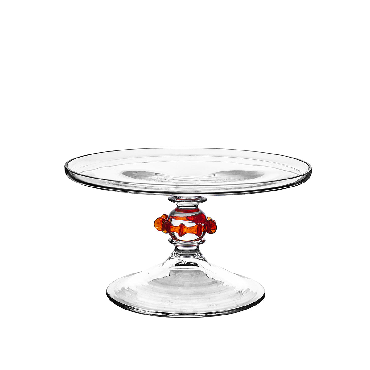 Nell Ruffle Petite Cake Dome & Stand Set - Ruby - alternate angle