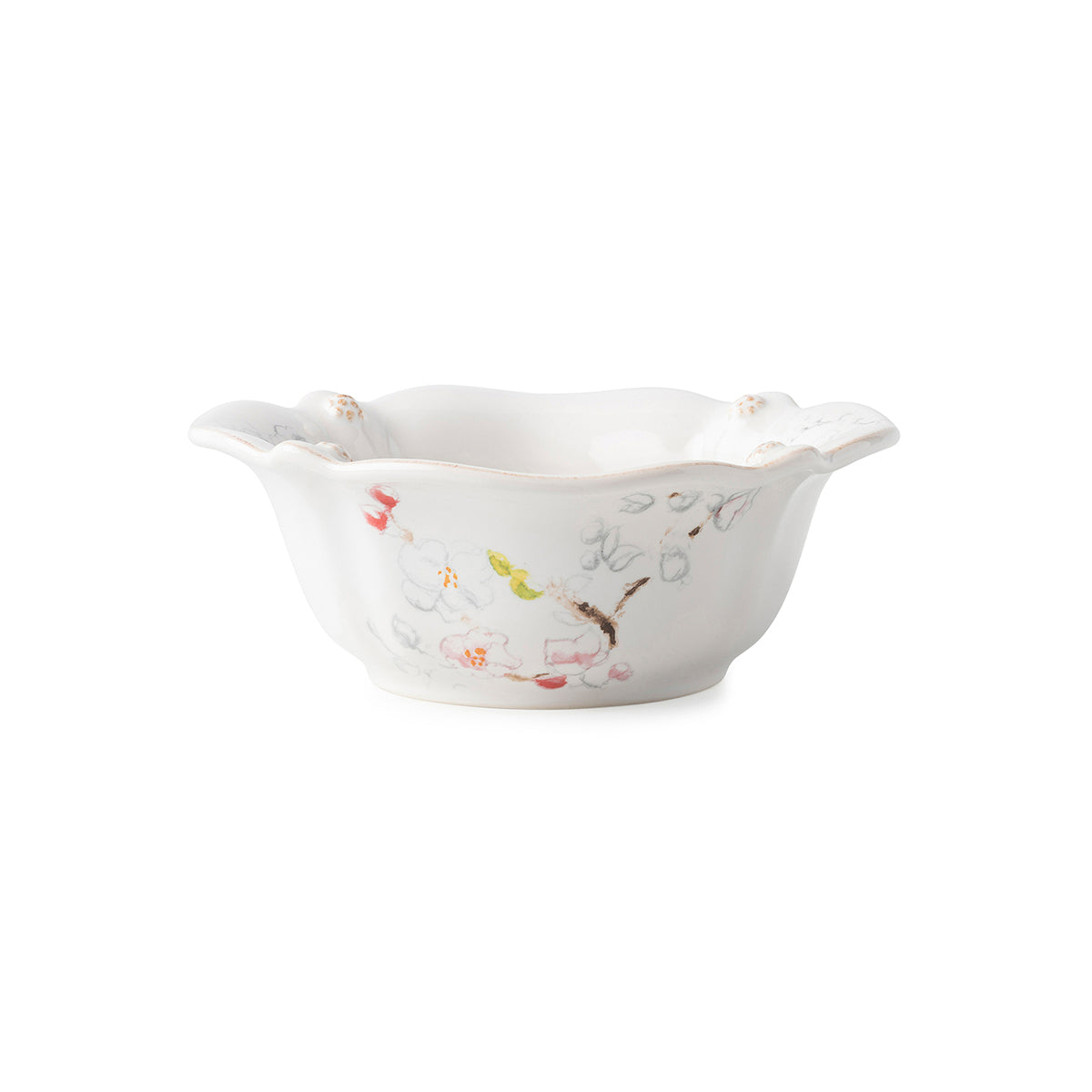 From our Berry & Thread Collection, this subtly scalloped, deep cereal and ice cream bowl ties in our new Cherry Blossom imagery.