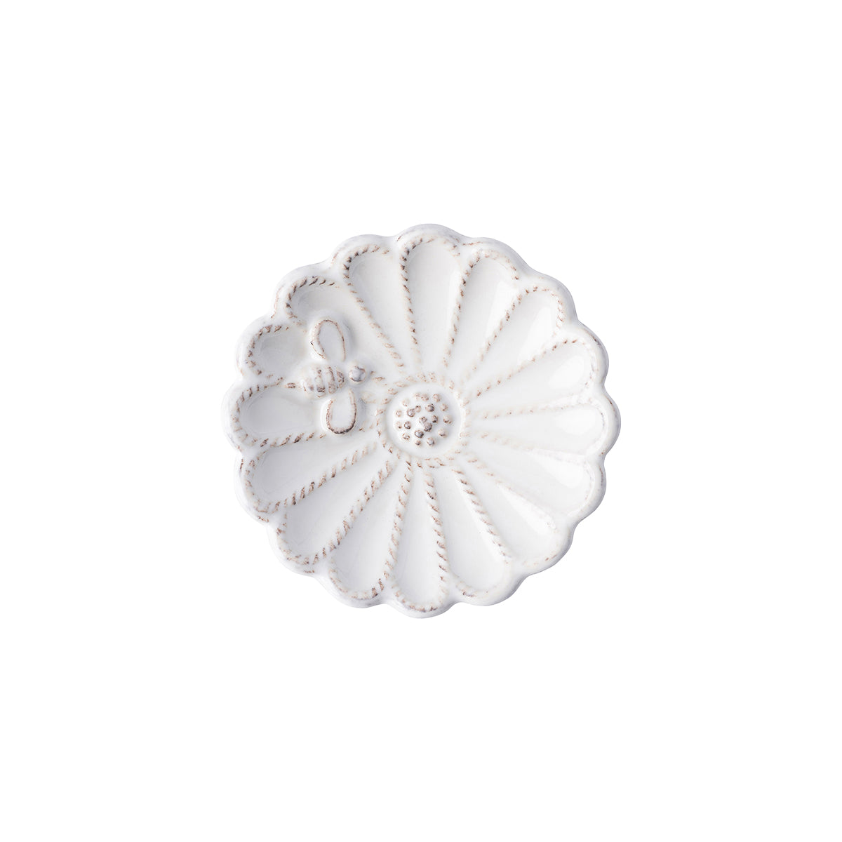 From our Jardins du Monde Collection - With a bee and a blossom, this divine dish adds a bit of charm to your everyday tea bag, soy sauce, or butter pat. A lovely little gift, take it to your next garden party as a treat for the hostess.