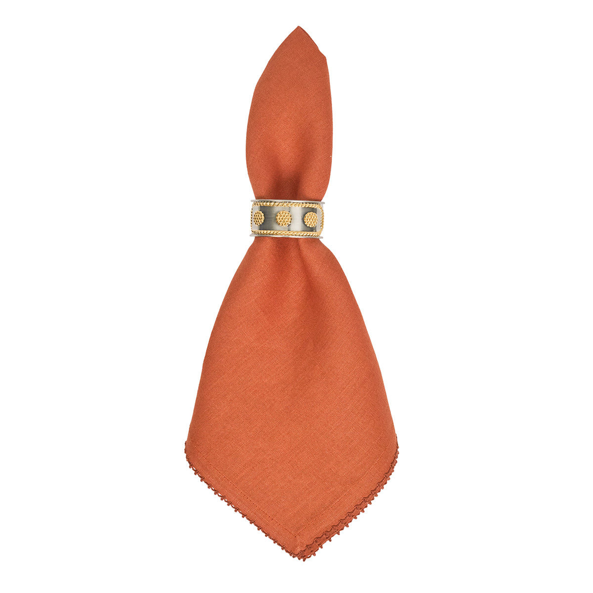 Berry Scallop Napkin Set/4 - Pumpkin - styled table setting view