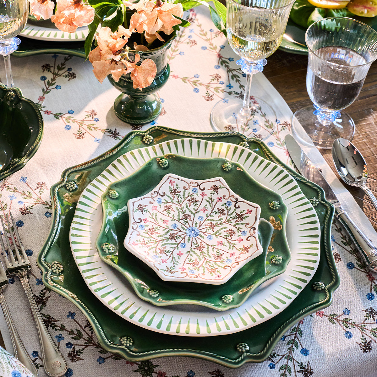 Berry & Thread 16" Platter - Basil - lifestyle setting
