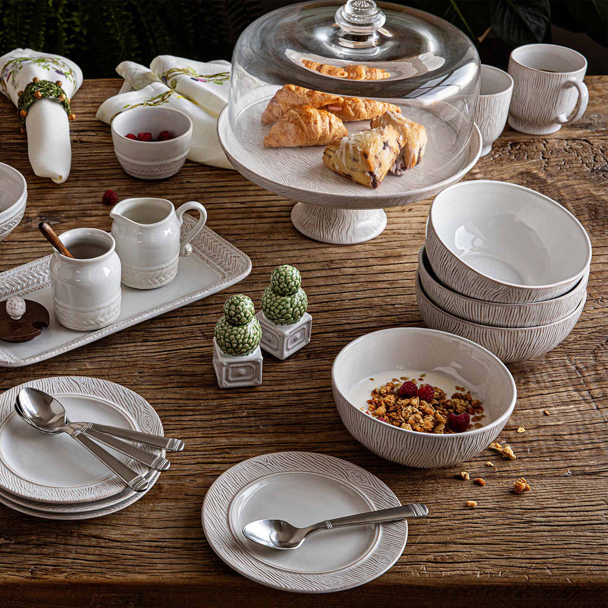 Blenheim Oak Cereal/Ice Cream Bowl - Whitewash | Juliska