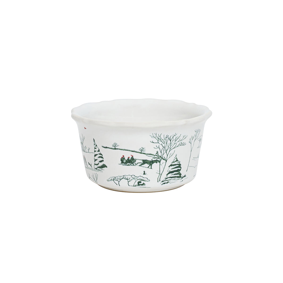 Country Estate Winter Frolic Ramekin - Evergreen - detail view