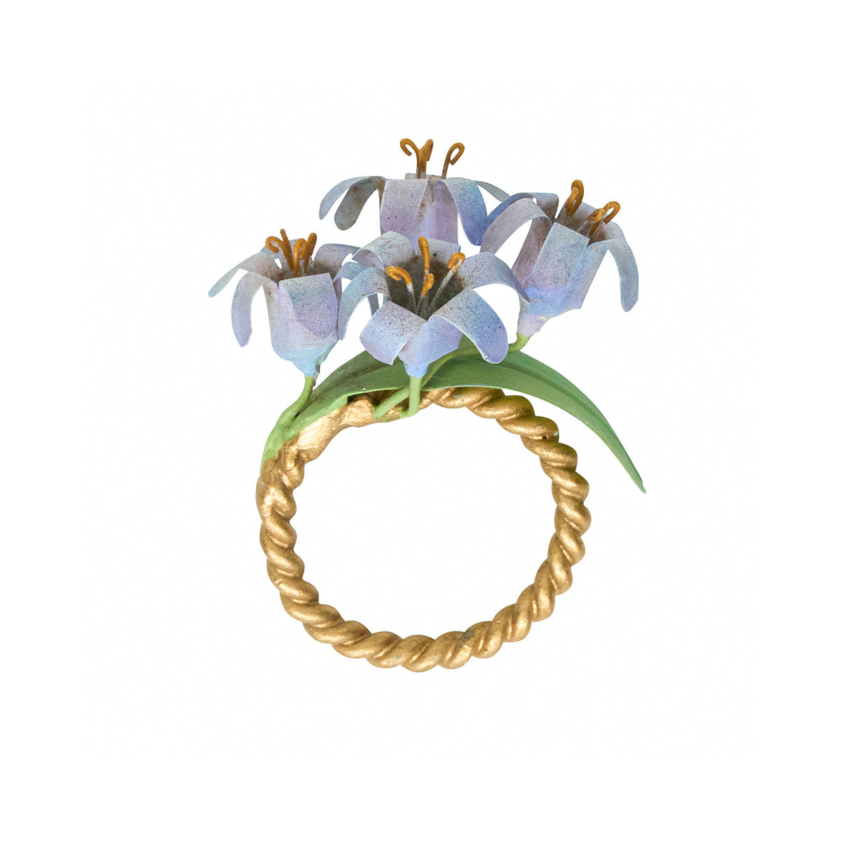 Meadow Walk Floral Napk in Ring Assorted Set/4 - Multi – Juliska