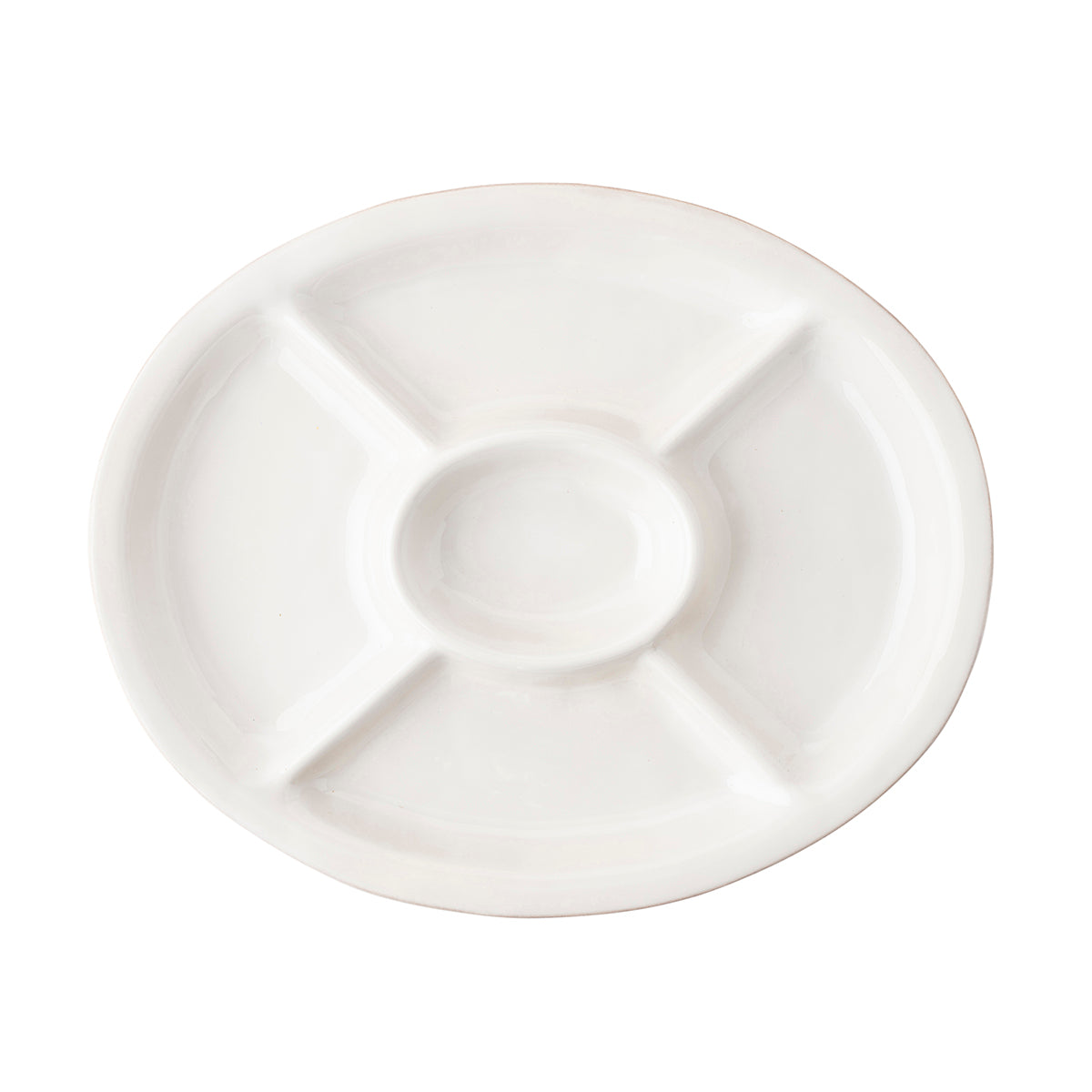 Puro 15" Crudite Platter - Whitewash