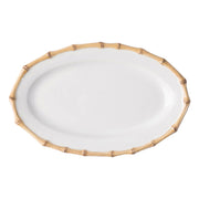 From our Bamboo Collection- Keep this platter in your repertoire and your dinner parties and festive fetes will take on a twist of the beau monde. The bamboo trim is at once rustic, chic and polished - perfect for serving any cuisine.