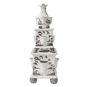 Country Estate Flint Grey Tulipiere Tower Set/3 Garden Follies - By Juliska main image 1