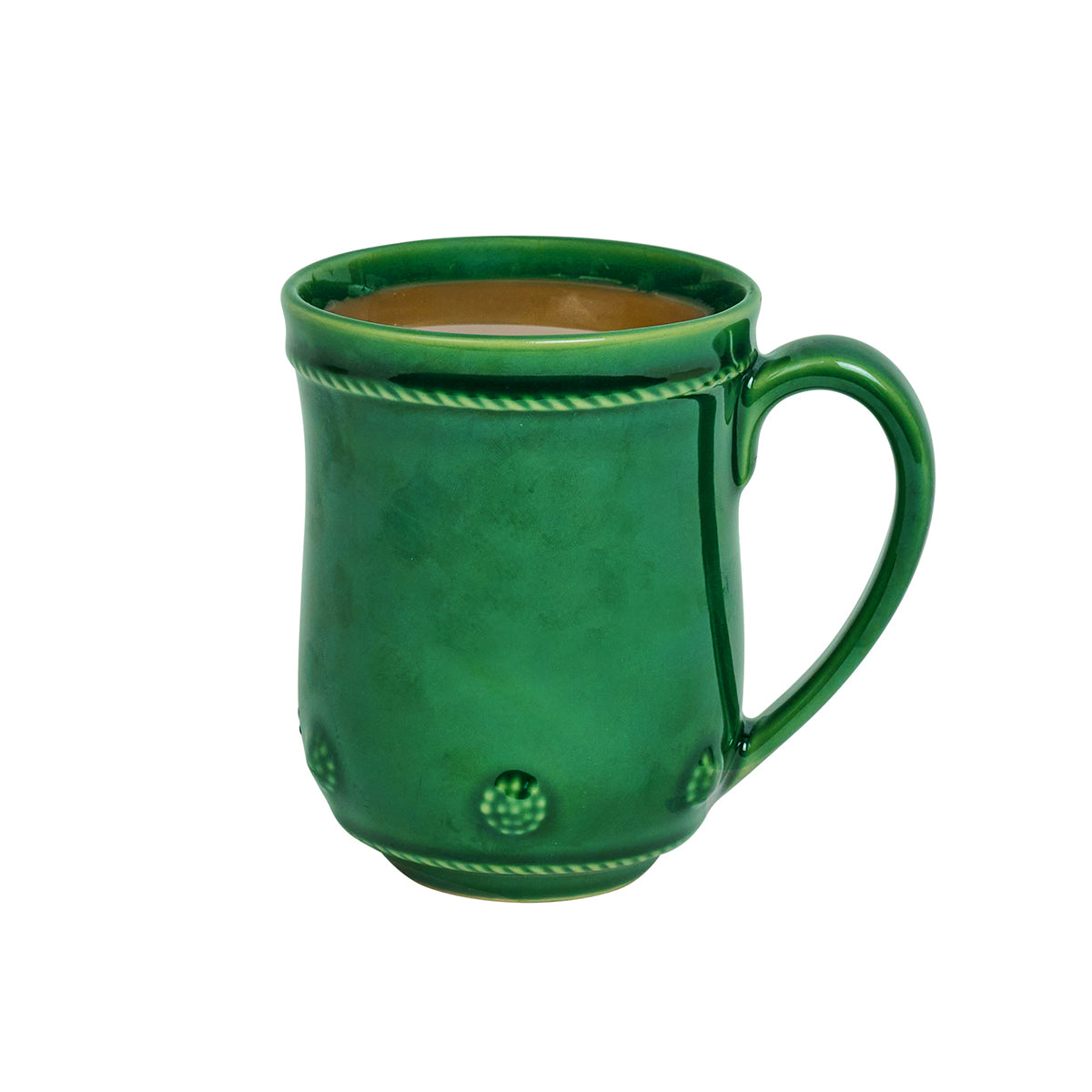 Berry & Thread Flared Mug - Basil - styled table setting view
