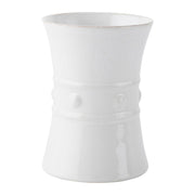 Simply chic housing for your spatulas and spoons. This spacious vessel has a simple sash of threads and berries at the midline, making it an elegant and efficient addition to your kitchen cache. The versatile shape doubles beautifully as a vase or store it in your freezer, chill, and use as a white wine cooler.
