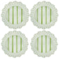 Cabana Stripe Melamine Dinner Plate Set/4 - Seagrass