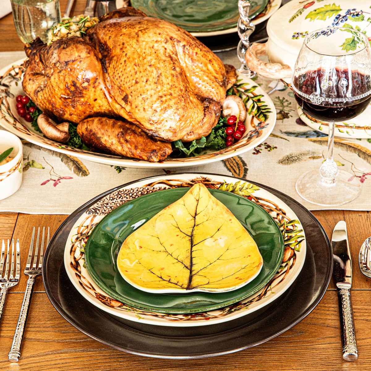 Forest Walk Leaf Plate Assorted Set-4 – Juliska