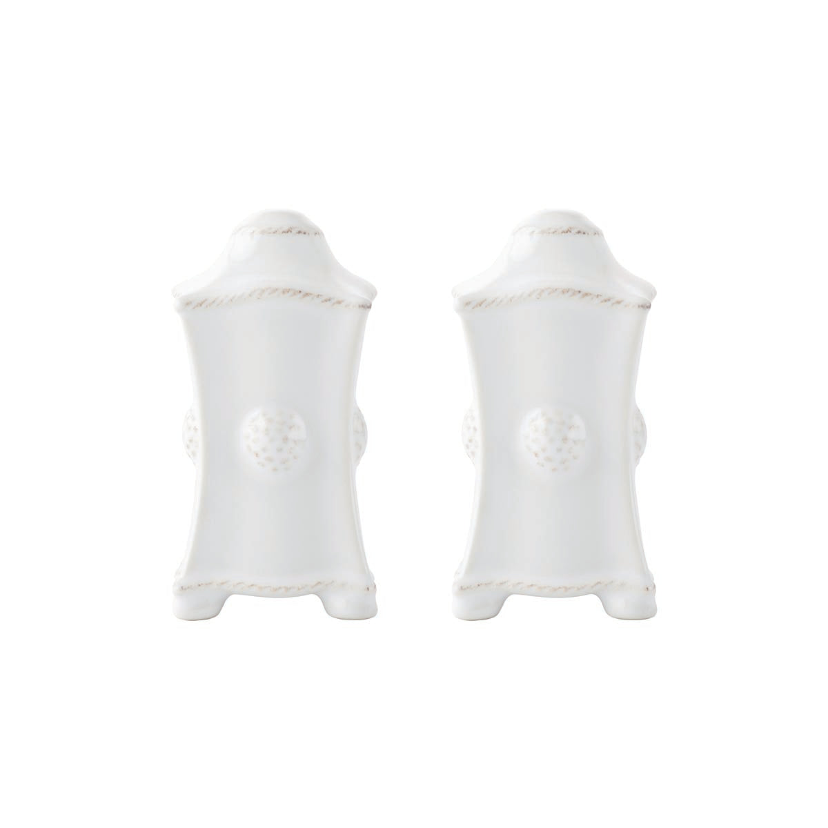 Keep this handsome couple on display at your table. Divine little details include our subtly worn thread and berry motif, elegant feet